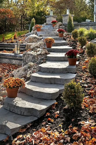 Techo-Bloc Maya Step, Slate - Rock Garden Brown