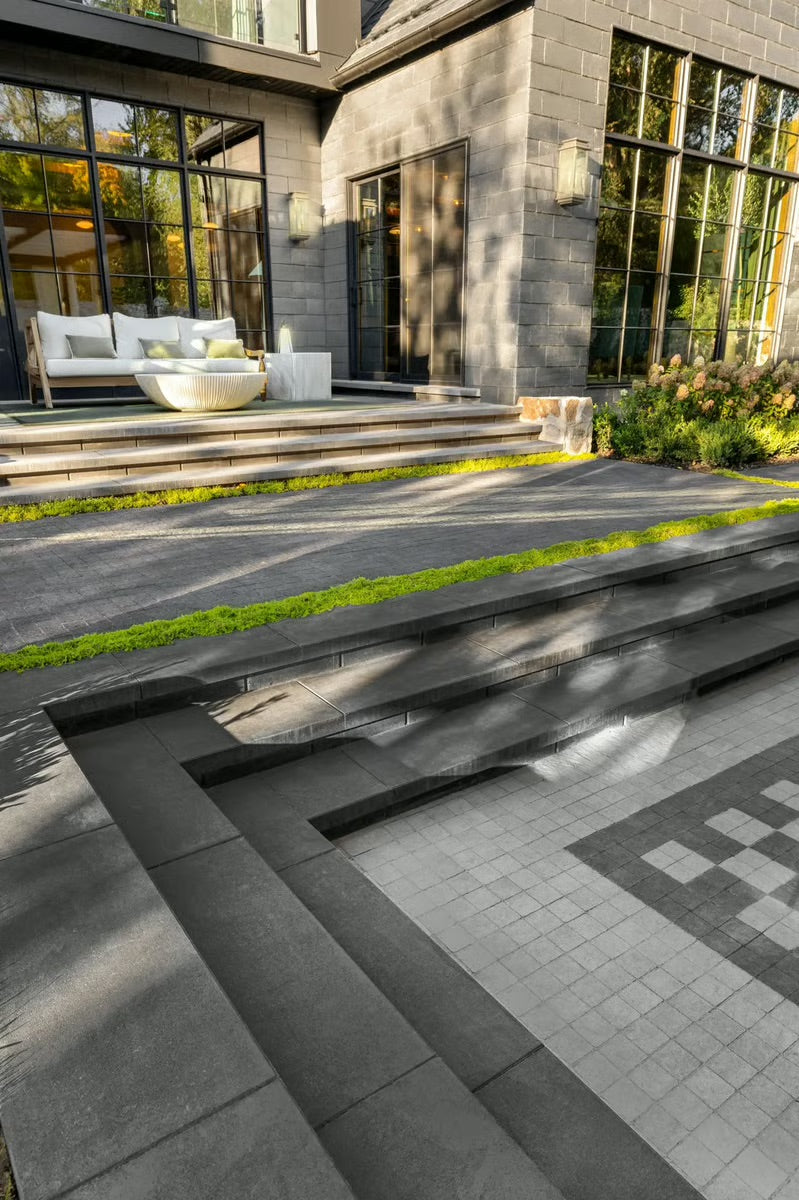 Techo-Bloc Raffinato Smooth Cap - Onyx Black (14" x 28" 60mm)