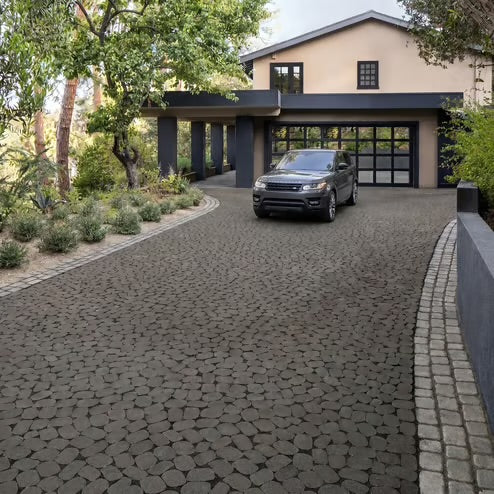 Techo-Bloc Antika Smooth pavers - Onyx Black (60mm), 87 sqft/pallet