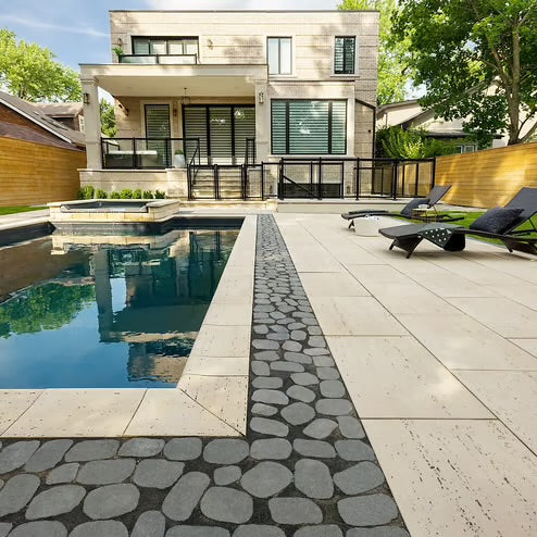 Techo-Bloc Antika Smooth pavers - Onyx Black (60mm), 87 sqft/pallet