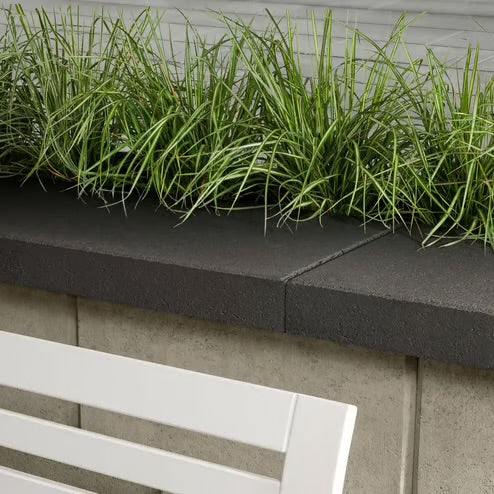 Techo-Bloc Raffinato Smooth Cap - Onyx Black (14" x 28" 60mm)