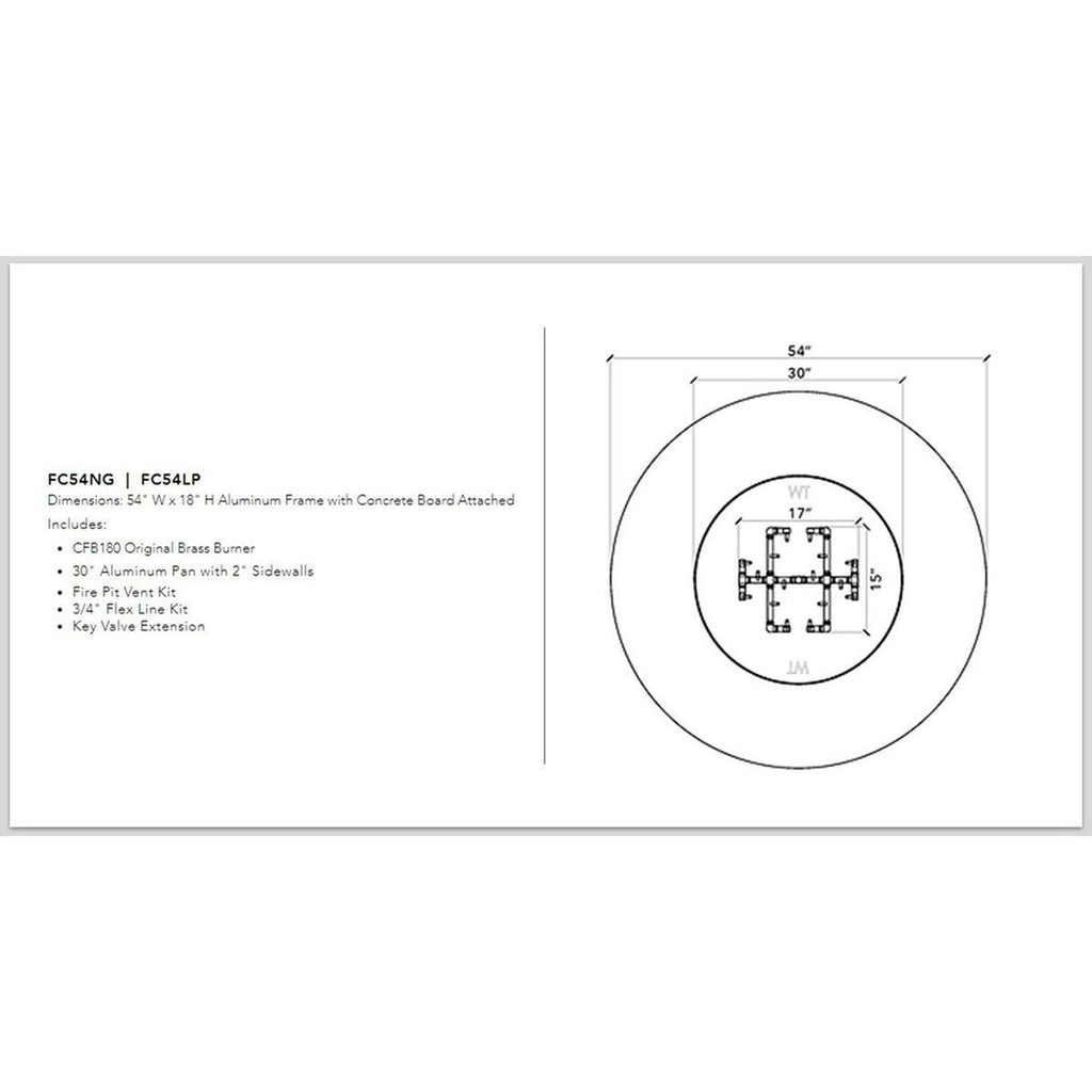 Warming Trends 54" Ready-to-Finish Fire Pit Kit