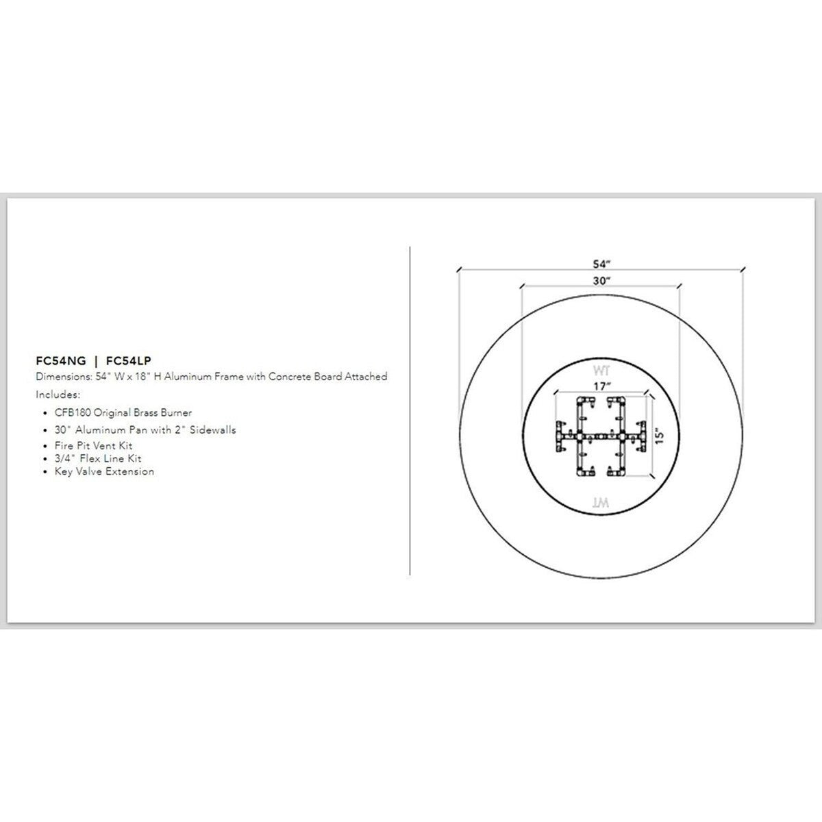 Warming Trends 54" Ready-to-Finish Fire Pit Kit