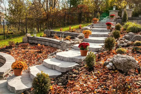 Techo-Bloc Maya Step, Slate - Rock Garden Brown
