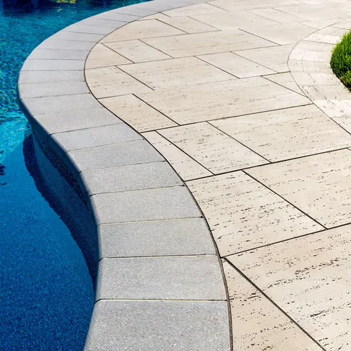 Techo-Bloc Bullnose Cap, Smooth - Shale Grey