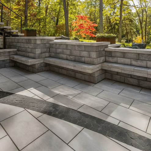 Techo-Bloc Antika Smooth pavers - Onyx Black (60mm), 87 sqft/pallet