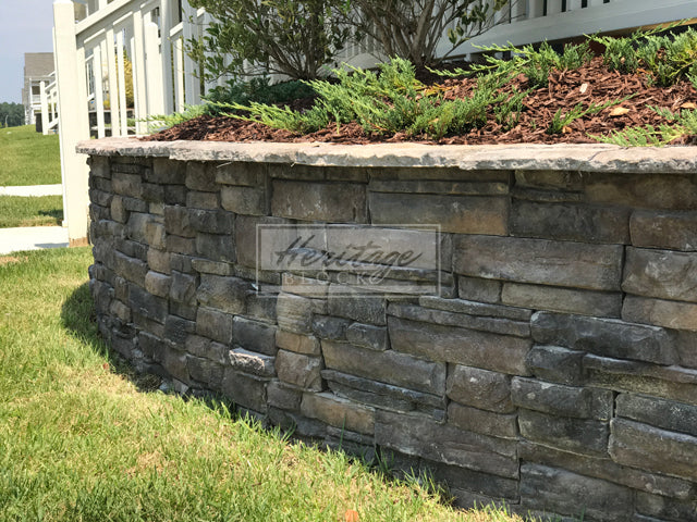 Heritage Block Single-Sided Retaining Wall Block - Clark & Co. Hardscape Supply