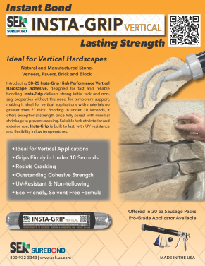 SEK Surebond SB-25 Insta-Grip Adhesive - Accessories & Supplies - Clark & Co. Hardscape Supply