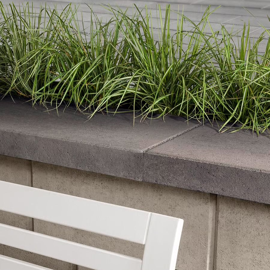 Techo-Bloc Raffinato Smooth Cap - Shale Grey (14" x 28" 60mm) - Clark & Co. Hardscape Supply