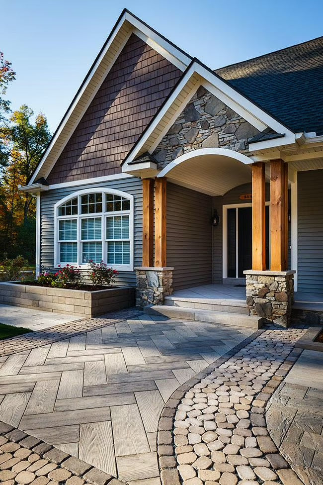 Techo-Bloc Antika Smooth Pavers – Chestnut Brown - Clark & Co. Hardscape Supply