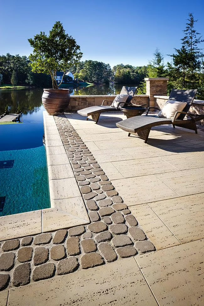 Techo-Bloc Antika Smooth Pavers – Chocolate Brown - Clark & Co. Hardscape Supply