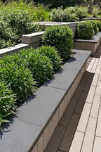 Techo-Bloc Raffinato Smooth Cap - Onyx Black (14" x 28" 60mm) - Clark & Co. Hardscape Supply