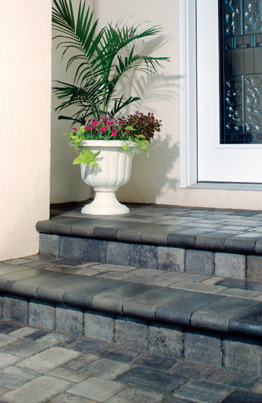 Unilock Bullnose Edger - Non-Tumbled - Charcoal - Clark & Co. Hardscape Supply
