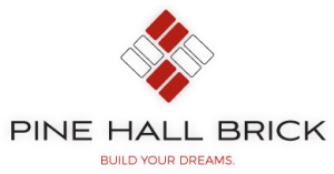 Pine Hall Brick logo with red and black design on a white background
