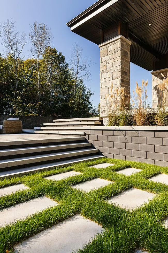 Techo-Bloc Raffinato Smooth Cap - Shale Grey (14" x 28" 60mm) - Clark & Co. Hardscape Supply