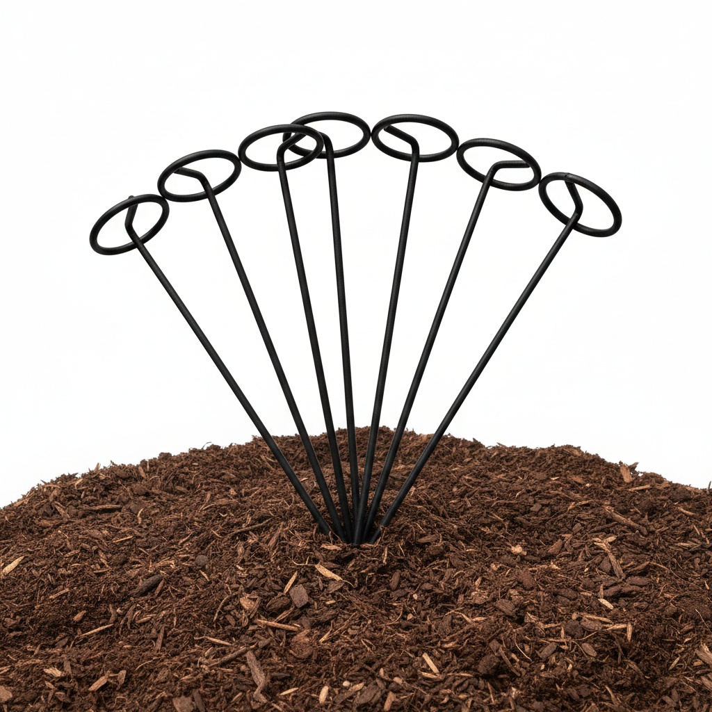 Circle Top Sod Staples 6"