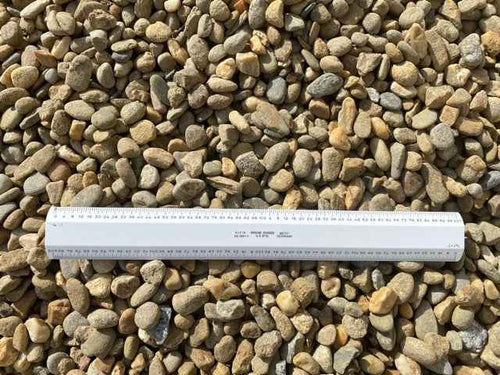 River Rock, Pea Gravel 0.5" x 0.75" round - Clark & Co. Hardscape Supply