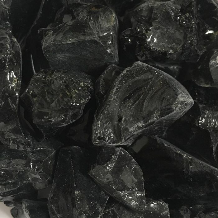 Warming Trends Black Reflective Fireglass - Clark & Co. Hardscape Supply