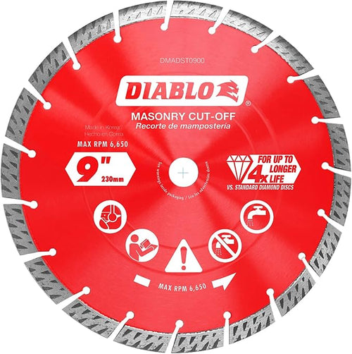 Diablo 9" Diamond Segmented Turbo Masonry Cut-Off Blade - Clark & Co. Hardscape Supply