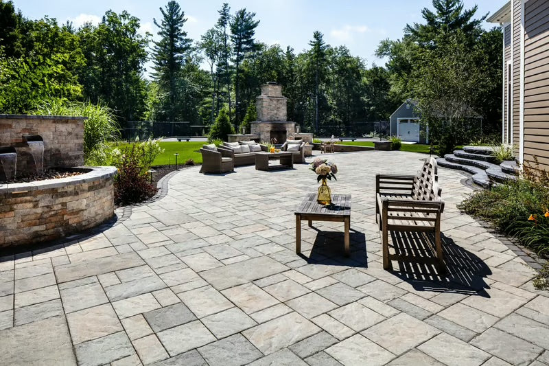 Techo-Bloc Eva Pavers – Champlain Grey, Slate Finish